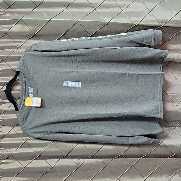 NWT- Carhartt 100% Cotton Loose Fit Heavyweight Long Sleeve Logo T - Picture 4 of 7